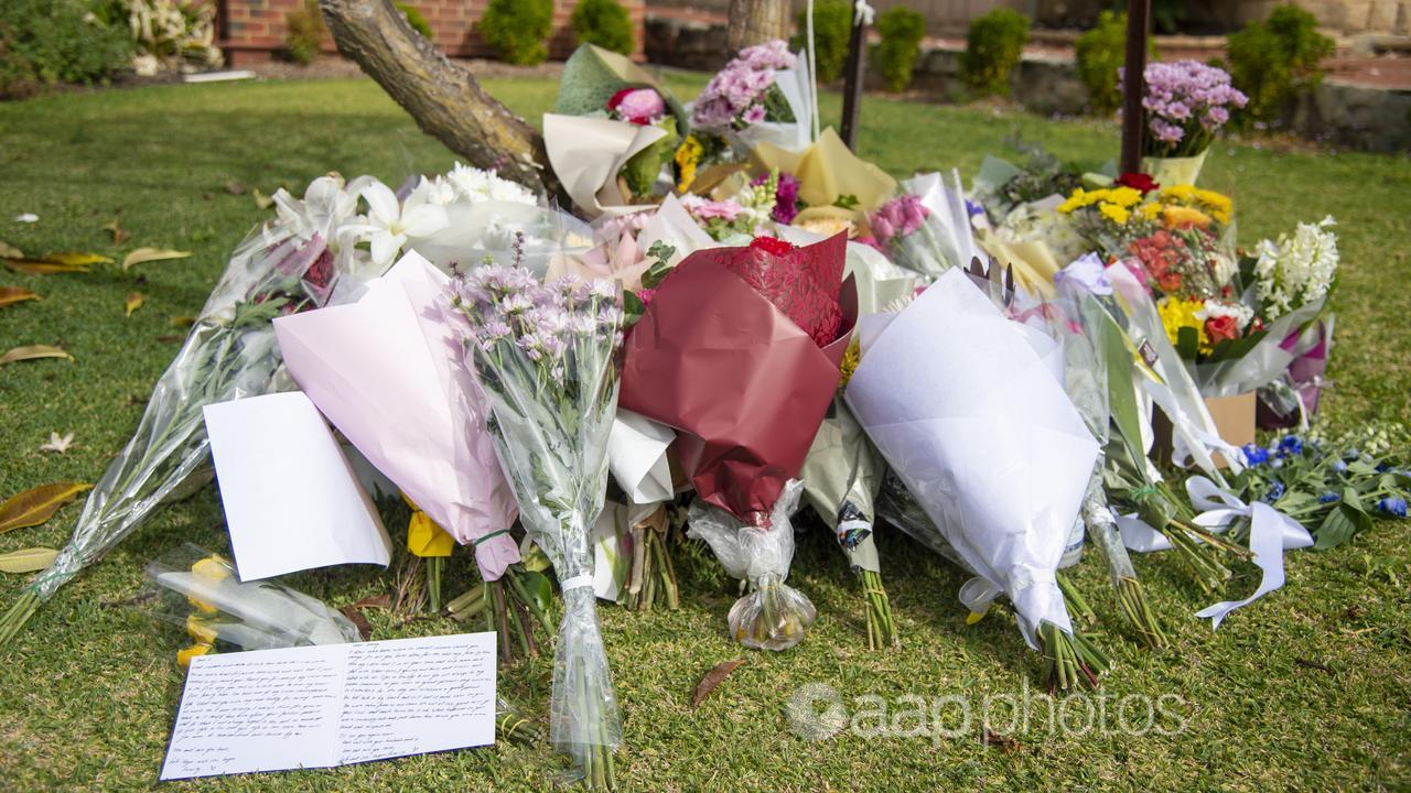 Flowers for shooting victims