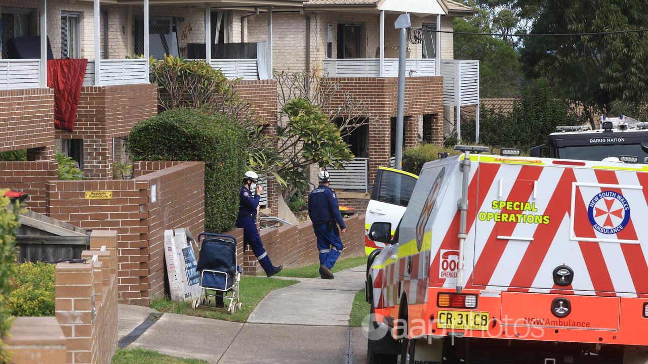 Emergency service personnel after the explosion of a townhouse