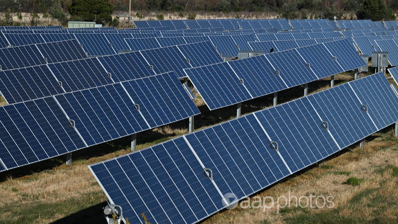 Solar panels near Canberra.