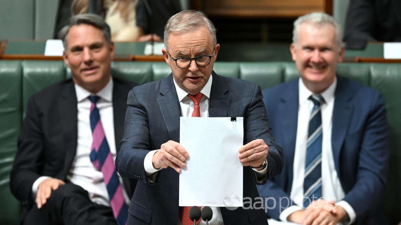 Prime Minister Anthony Albanese speaks during Question Time