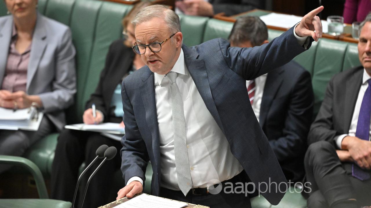 Anthony Albanese during Question Time